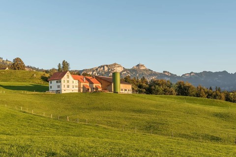 Lonely farmhouse in the Appenzell Alps