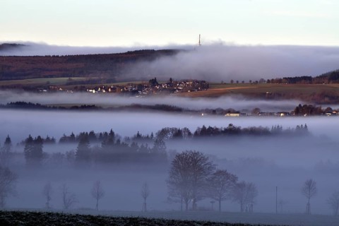 Hunsrueck landscape with villages