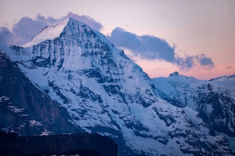 Summit of the Moench in the morning light