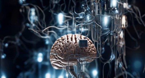 Connecting the brain to a microcircuit and processor chip