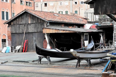 Gondola shipyard in San Trovaso in the Dorsoduro district