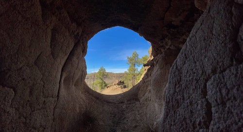 View from the water source into the mountains