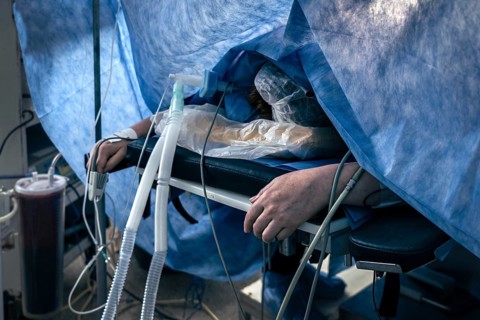 An unidentified patient