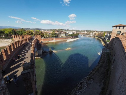 Castelvecchio Bridge aka Scaliger Bridge in Verona