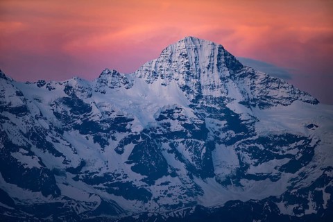 Summit of the Moench in the morning light