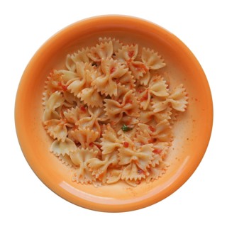 Farfalle pasta food isolated over white