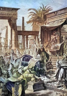 The Persian king Cambyses kills the sacred bull