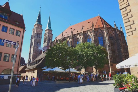 In the historic centre of Nuremberg