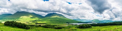 Panorama of Loch Tulla and Beinn Dorain