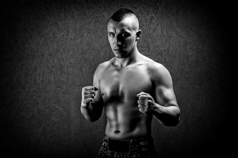 Portrait of a boxer of mixed martial arts. The concept of sports