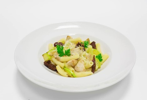 Gourmet pasta with pork