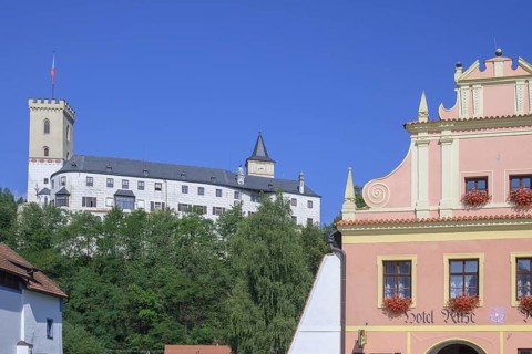 View of the castle from the main square