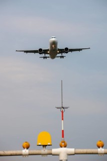 Landing passenger aircraft
