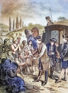 Emperor Joseph II saves Bohemian peasants from starvation
