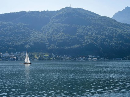 Sailing boat on Lake Lake Traun