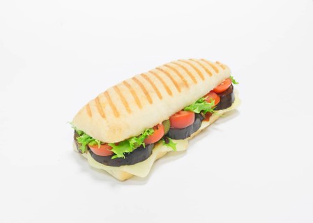 Gourmet panini with eggplant