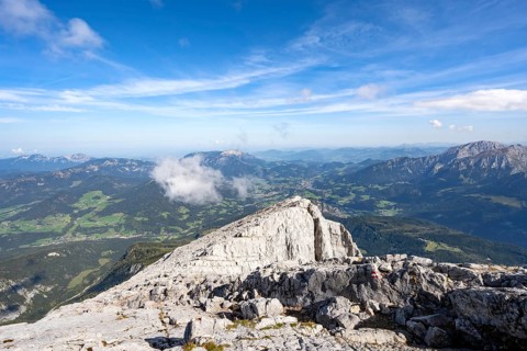 Rocky mountain flank of the Watzmann