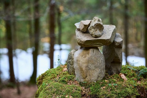 Steinmandl in the forest