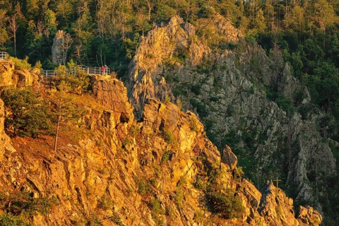 Viewing platform on the Rosstrappe above the Bode Valley