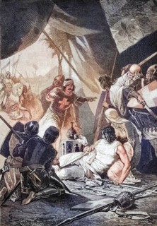 Capture of Louis IX of France by Al-Malik al-Mu'azzam Turan Shah