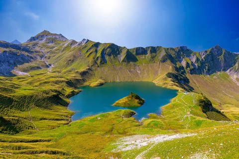Schrecksee with Allgaeu Alps