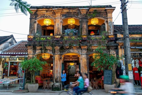 Restaurant with an old facade