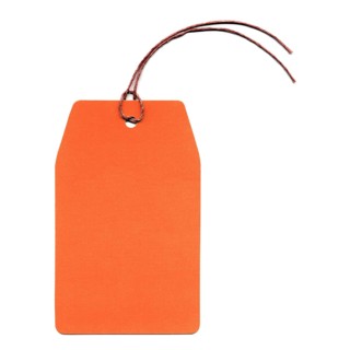 Tag label over white