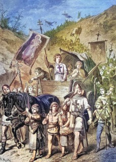Der Kinderkreuzzug auf dem Weg ins heilige Land