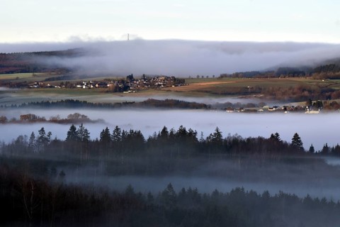 Hunsrueck landscape with villages