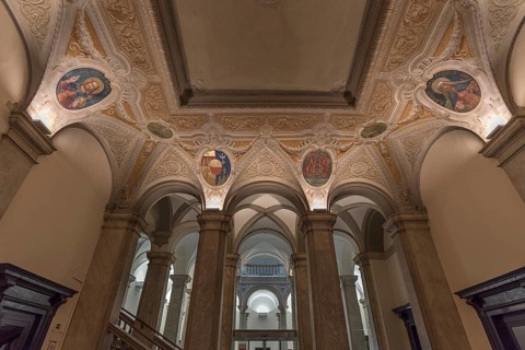 Stucco ceiling in Palazzo Pallavicini-Cambiasom