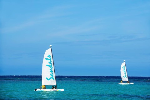 Catamaran sailing tour at Sandals Dunn's River Hotel