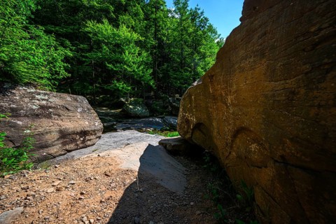Kaaterskill Falls waterfal in Catskills Mountains