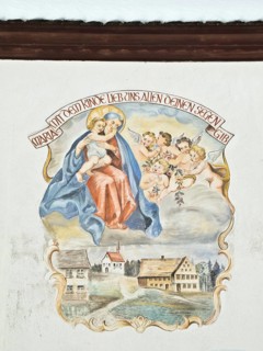 Air painting at the chapel of the Ebenemooshof