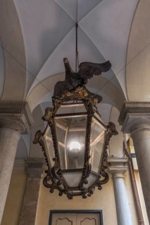 Lantern with eagle figure in the courtyard of Palazzo Doria Gio Battista Spinola
