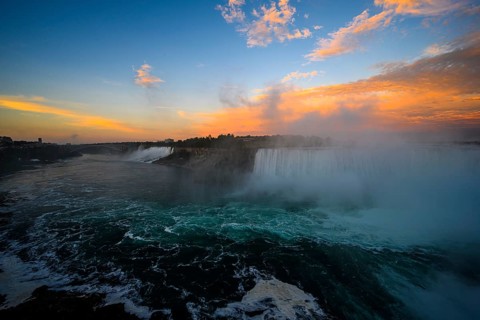 Canadian side view of Niagara Falls