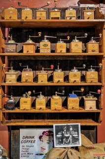 Vintage hand coffee grinders