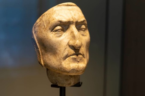 Mask of the death of the world famous Dante Alighieri.