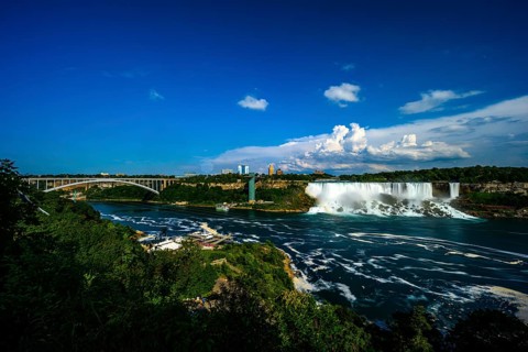 Canadian side view of Niagara Falls