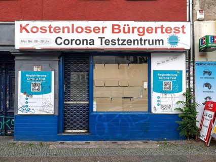 Closed former Covid 19 test centre. 20 million people have died worldwide due to the coronavirus
