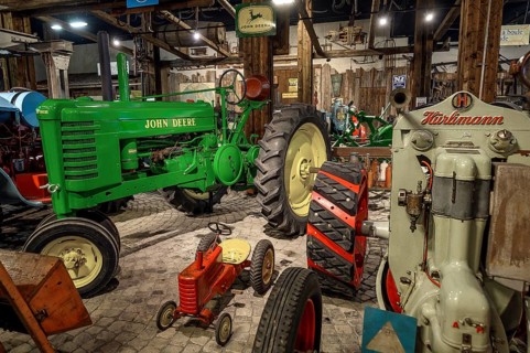John Deere and Huerlimann tractors