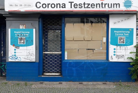 Closed former Covid 19 test centre. 20 million people have died worldwide due to the coronavirus