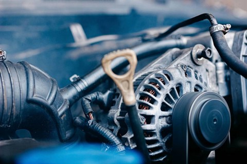 Generator in a car near an internal combustion engine