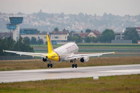 Landing passenger aircraft