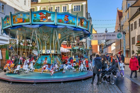 Children's carousel at the Christmas market