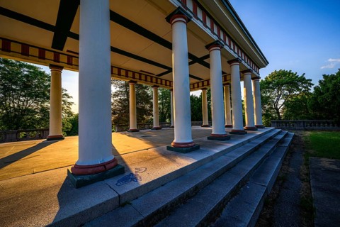 Dudley Memorial Shelter in the College Hill Park
