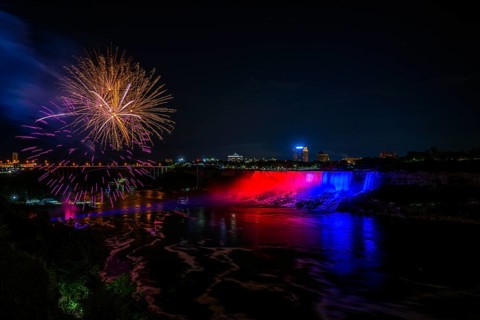 Canadian side view of Niagara Falls