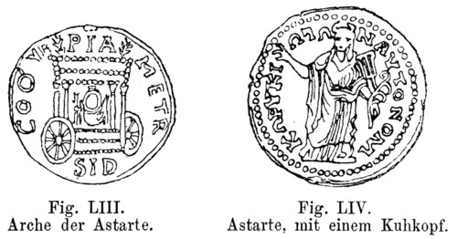 Ark of Astarte and Astarte with cow's head