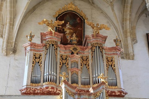 Baroque organ on the gallery