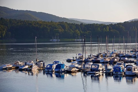 Mooring for pleasure craft on the Edersee