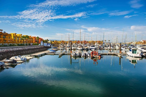 Portimao marina in the Algarve in the south of Portugal